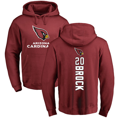 Arizona Cardinals Men Maroon Tramaine Brock Backer NFL Football 20 Pullover Hoodie Sweatshirts